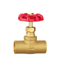 1/2"-3/4" Lead Free Red Handle Rough Straight Bronze Brass Soldering Stop Valve